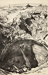 La fossa della fattoria Mouquet, illustrazione da 