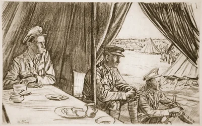 Aspettando i feriti, illustrazione da 