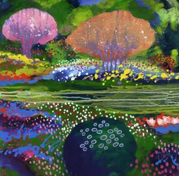 Giardino delle api, 2017(acrilico su tela)
