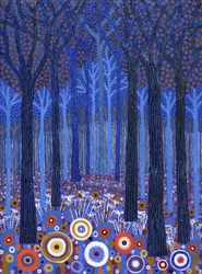 Foresta blu, 2011 (acrilico su tela)