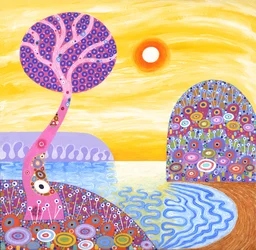 Sunset Cove, 2016 (acrilico su tela)