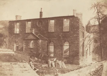 Cappella di Lady Glenorchy durante la demolizione, sul sito della Stazione di Waverley, c. 1846
