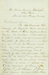 Lettera da D. P. Grier, a bordo del piroscafo Starlight, Fiume Ohio, ad Anna McKinney, 21 novembre 1862
