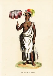 Piteenee, una giovane donna di Nuku Hiva, Isole Marchesi (Polinesia Francese)