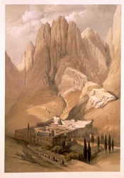Convento di Santa Caterina con il Monte Horeb, 19 febbraio 1839, tavola 118 dal Volume III di 