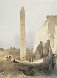 Egitto, Obelisco al Tempio di Luxor, incisione