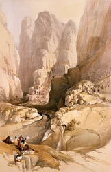 Ingresso a Petra, 10 marzo 1839, tavola 98 dal Volume III di 