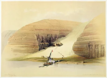 Tempio scavato di Abu Simbel, Nubia, Egitto, c1845