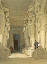 Tempio scavato di Gysha, Nubia, da Egitto e Nubia, vol. 1