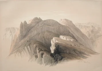 Gebil Hor. Monte Hor, dalle scogliere che circondano Petra, 1839