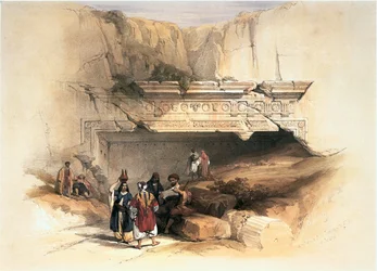 In Terra Santa: Gerusalemme, tombe dei Re (incisione)