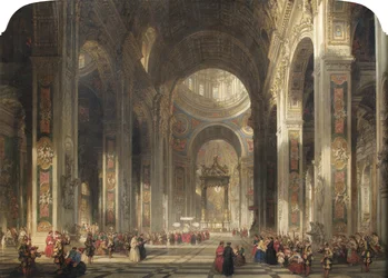 Interno di San Pietro, Roma, 1862