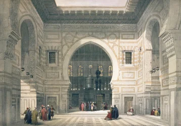 Interno della Moschea del Sultano Hassan, Il Cairo, Egitto, XIX secolo