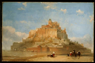 Mont St. Michel dalla sabbia, 1848