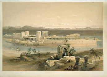 Isola di Philae, Assuan, Egitto (acquerello)