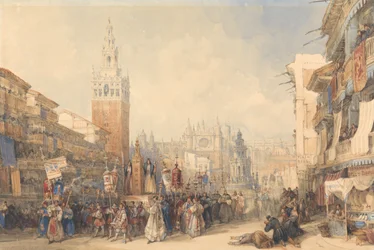 Plaza Real e la processione