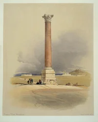 Colonna di Pompeo ad Alessandria (acquerello)