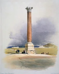 Colonna di Pompeo, Alessandria, XIX secolo