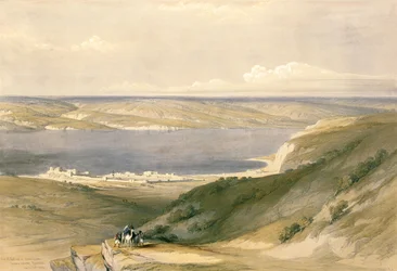 Mare di Galilea o Genezareth, verso Bashan, 21 aprile 1839, tavola 36 da Volume I di 