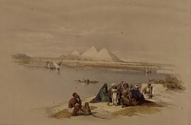 Le Piramidi di Giza dal Nilo, da 