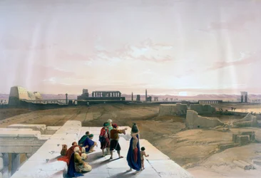 Le rovine di Karnak da ovest, XIX secolo