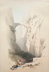 Arco di Trionfo che attraversa il burrone che conduce a Petra, 1839