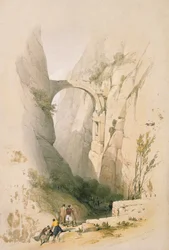 Arco di Trionfo che attraversa il burrone che conduce a Petra, tavola 95 dal Volume III di 