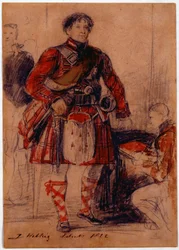 Giorgio IV in abito scozzese al Palazzo di Holyrood, 1822