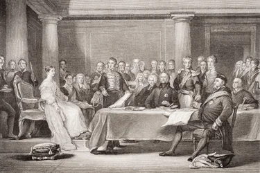 Il primo consiglio della regina Vittoria, Kensington Palace, 21 giugno 1837, da 