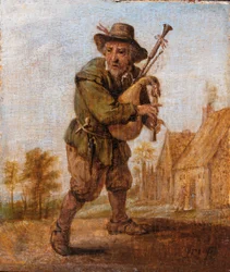 Un suonatore di cornamusa