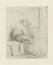 Giovane su una panchina