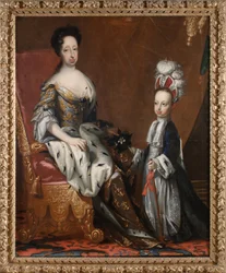 Edvige Eleonora (1636-1715), principessa di Holstein-Gottorp, regina di Svezia, e il suo pronipote Carlo Federico (1700-1739), duca di Holstein-Gottorp, 1704