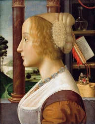 Ritratto di profilo di giovane donna