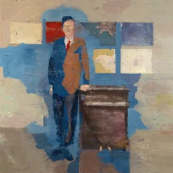 Marcel Broodthaers 16, 2022 (olio su lino)