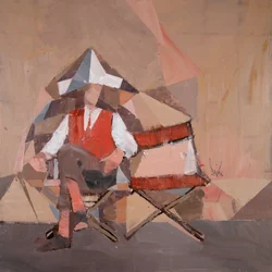 Marcel Broodthaers 27, 2025 (olio su lino)