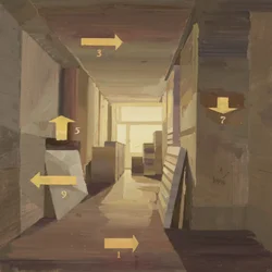 Musée des Aigles Modernes 19, 2024 (olio su lino)