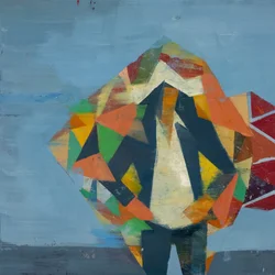 Robert Filliou 33, 2024 (olio su lino)