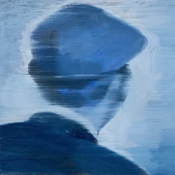 Robert Filliou 6, 2017 (olio su lino)