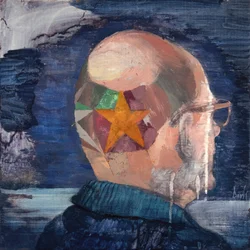 Autoritratto 3 (Tonsure, Marcel Duchamp), 2021 (olio su lino)
