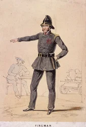 Un pompiere, 1855