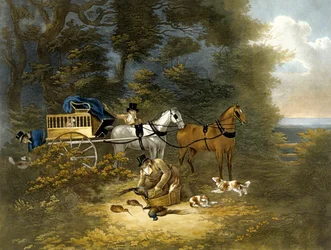 Caccia, tavola 4, inciso da R.G. Reeve