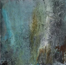 Patina blu-verde astratta