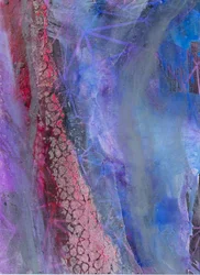 Un flusso vivace di blu e magenta