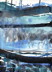 Paesaggio blu invernale