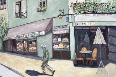 Cafe Corner, 2017 (acrilico su tela)