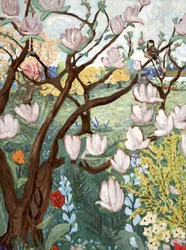 Albero di magnolia, 2019 (acrilico su tela)