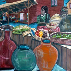 Mercado, 2023 (acrilico su tela)