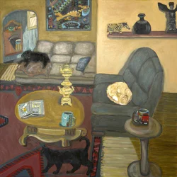 Casa primitiva, 2019 (acrilico su tela)