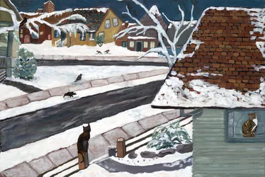 Studio View, 2019 (acrilico su tela)