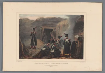 Militari presso una galleria di mina, 1832